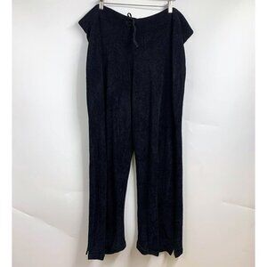 Hammacher Schlemmer Women's Drawstring Fleece Straight Leg Pants Size 2X‎